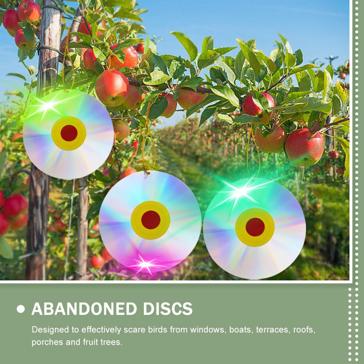 Yardwe 20 Piezas Decoración De Pájaros En El Jardín. Decoración De Pájaros Ahuyentador De Pájaros De Bricolaje CD Reflectantes El Plastico Asustar a Los Pájaros Aves
