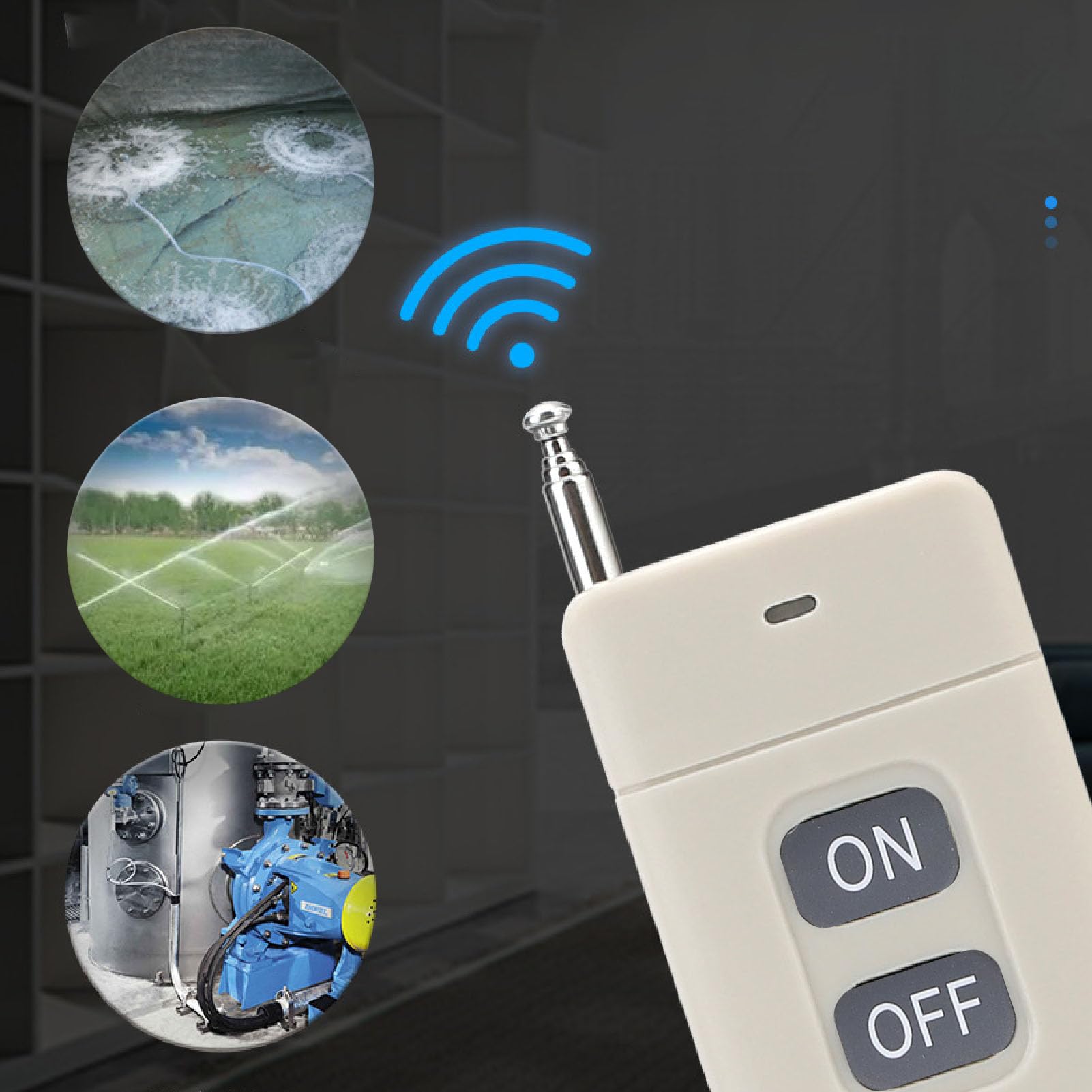 Interrupteur à Distance sans Fil triphasé AC380 V, Interrupteur D'alimentation Intelligent, Contrôle Longue Distance 3000 M, Interrupteur de Télécommande pour Pompe, Moteur,