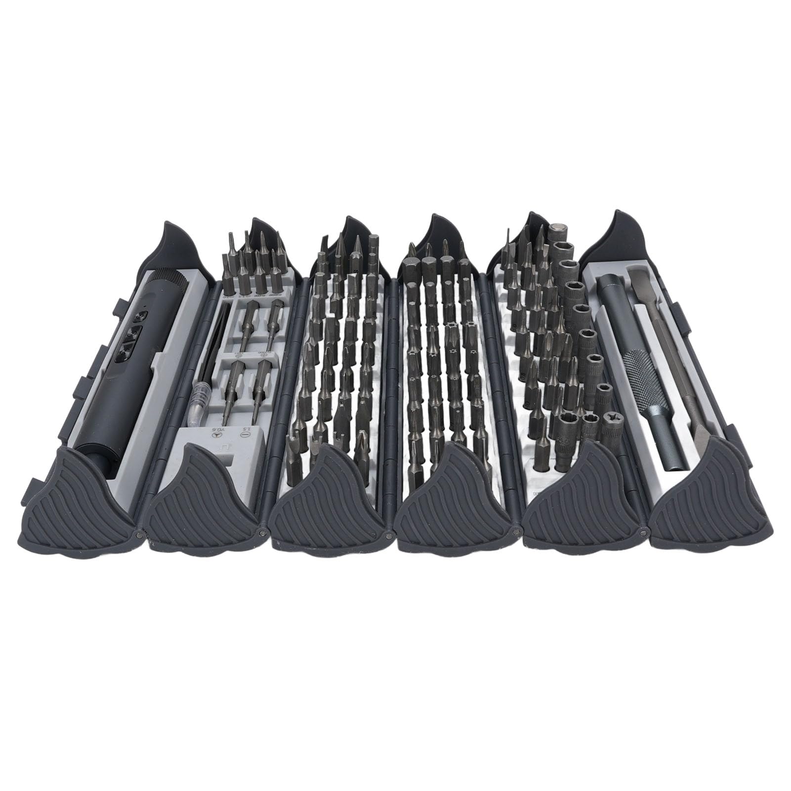 127-in-1-Elektroschraubendreher-Set, Akku-Schraubendreher-Reparaturset mit Kompaktem, Aufrollbarem Werkzeugkoffer, für Elektronik, Telefon, Kamera, Laptop, Spielekonsole, U