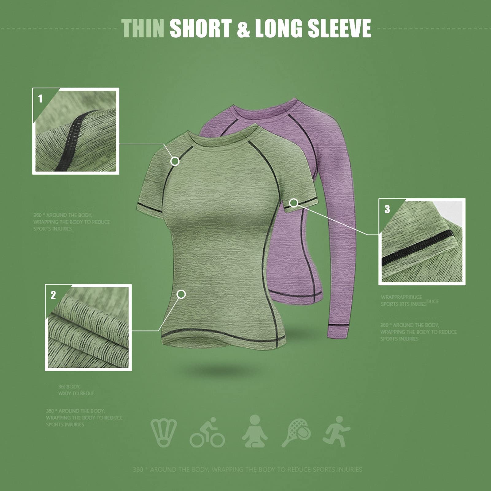 Tuta da Fitness da Donna in 5 Pezzi, Abbigliamento da Palestra per Principianti di Yoga, Leggings Casual ad Asciugatura Rapida da Corsa Primaverili per l'uso Quotidiano