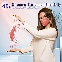 Vista 3 de FENFEN Mascarillas KN95 desechables para adultos, paquete de 50 máscaras KN95 de protección de 5 capas, transpirables, cómodas, máscaras