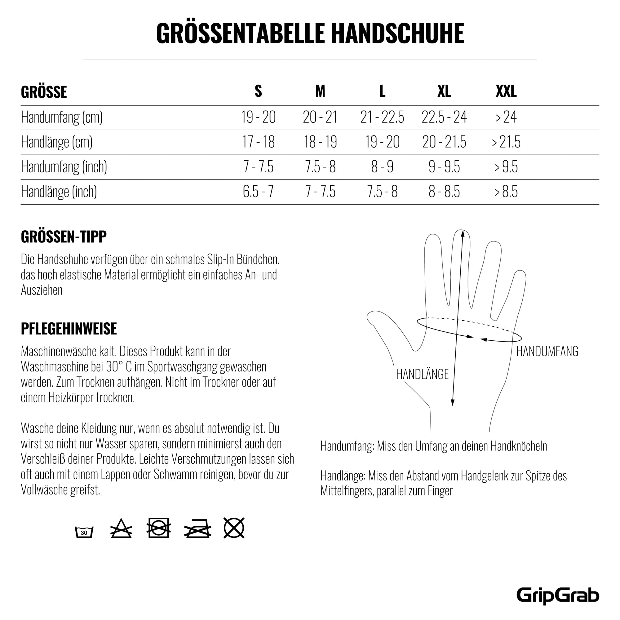 GripGrab Vertical 2 InsideGrip Langfinger MTB Profi Radsport Handschuhe | Vollfinger Fahrradhandschuhe ohne Polsterung mit Silikonprints für maximalen Grip, Touchscreen-kompatibel & Slip-In Bund