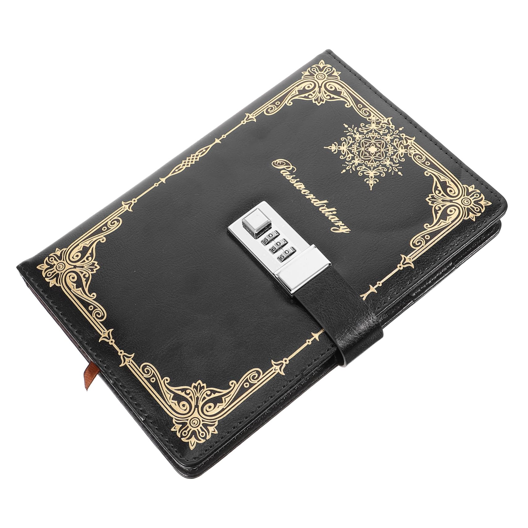 SHOWERORO Tagebuch Mit Zahlenschloss Vintage Pu-einband Notizbuch Blanko-blätter Zum Schreiben Zeichnen Und Skizzieren