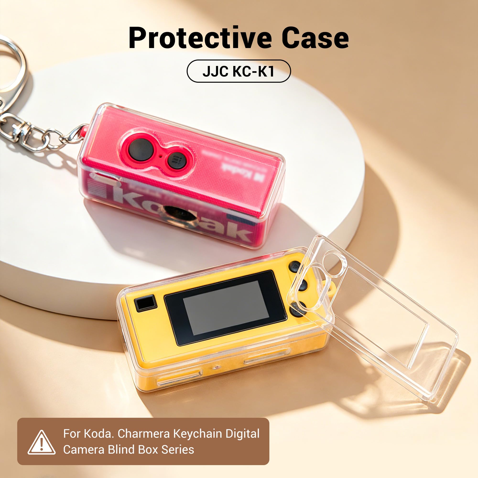 Kiorafoto TPU-Hülle für Kodak CHARMERA Schlüsselanhänger-Digitalkamera | stoßfeste und kratzfeste Schutzhülle mit 2 Stück LAR-Displayschutzfolien mit geringer Reflexion und Montagewerkzeug