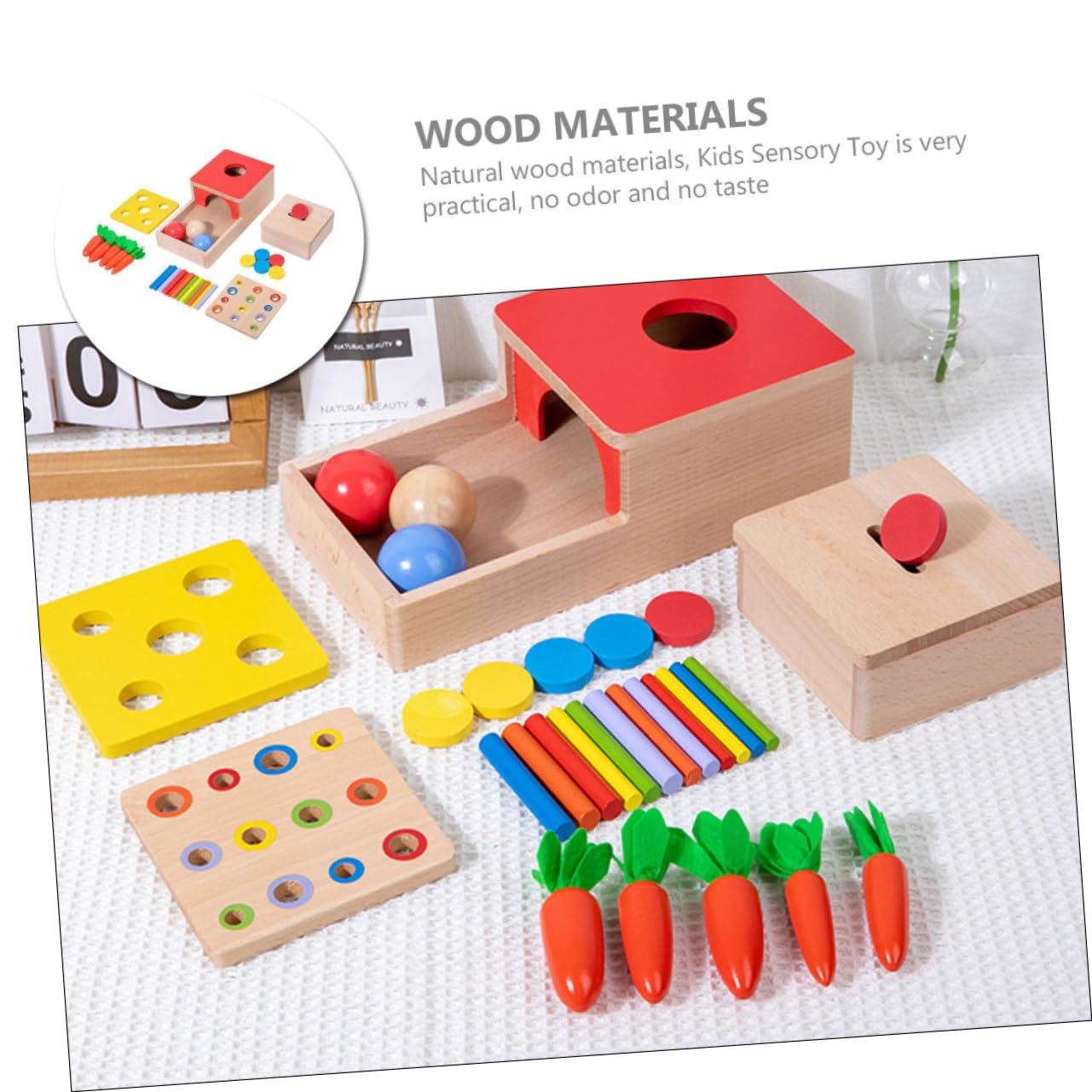 Juguete de Madera Educativo para Niños, Desarrollo de Habilidad Motriz y Coordinación Ojo-Mano, Obsequio para Bebés y Niños Pequeños