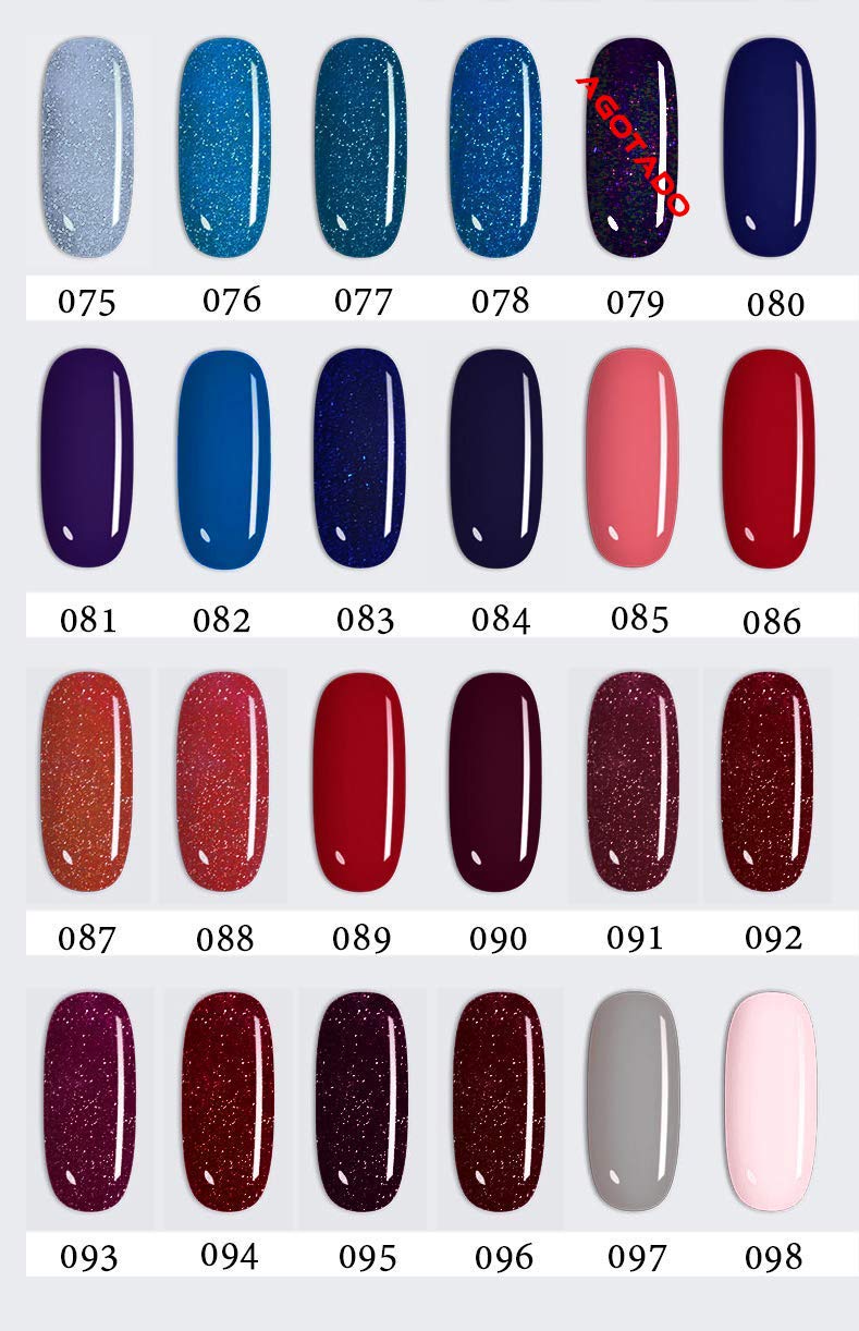 LOVECRAZY - Kit de Esmaltes de Uñas en Gel Semipermanente, 20 Colores de Esmaltes y Top Coat Base Coat