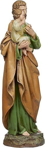 Miniatura 5 de Joseph's Studio por Roman, figura de San José y el Niño Jesús de 14 pulgadas de alto, regalo religioso, decoración del hogar