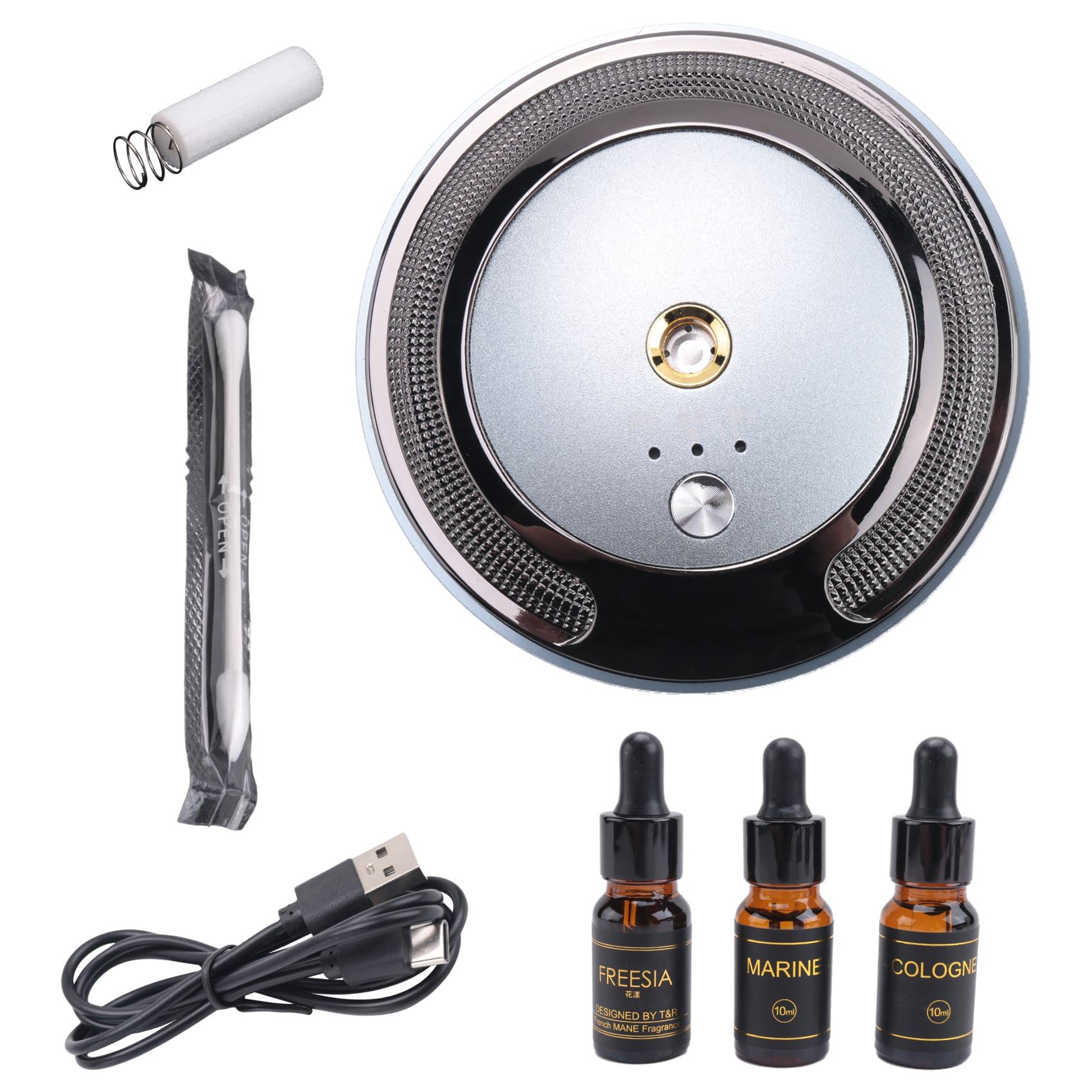 Ambientador para Coche, Difusor de Aroma Inteligente para Coche, Instrumento de Aromaterapia Inteligente para Coche, Purificador de Aire con Fragancia para Coche