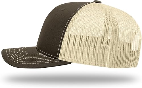 Miniatura 5 de Richardson 112 Gorra Trucker - Gorra de Béisbol Premium en Blanco, Gorra Ajustable Snapback - Gorras Richardson en Blanco Estructuradas de Seis