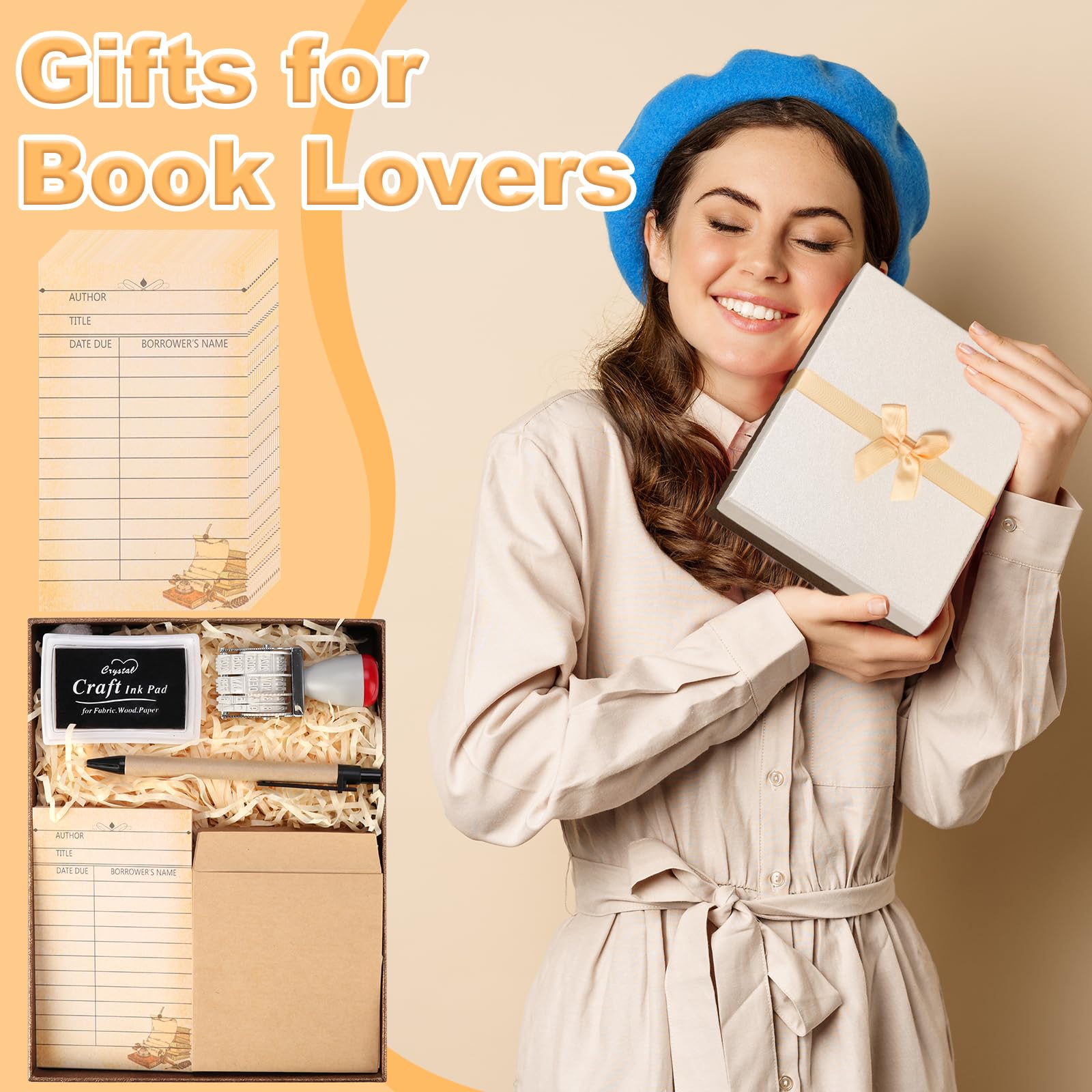 Amazon | 3 x 5インチ 図書館カード 期限 メモカード ビンテージ