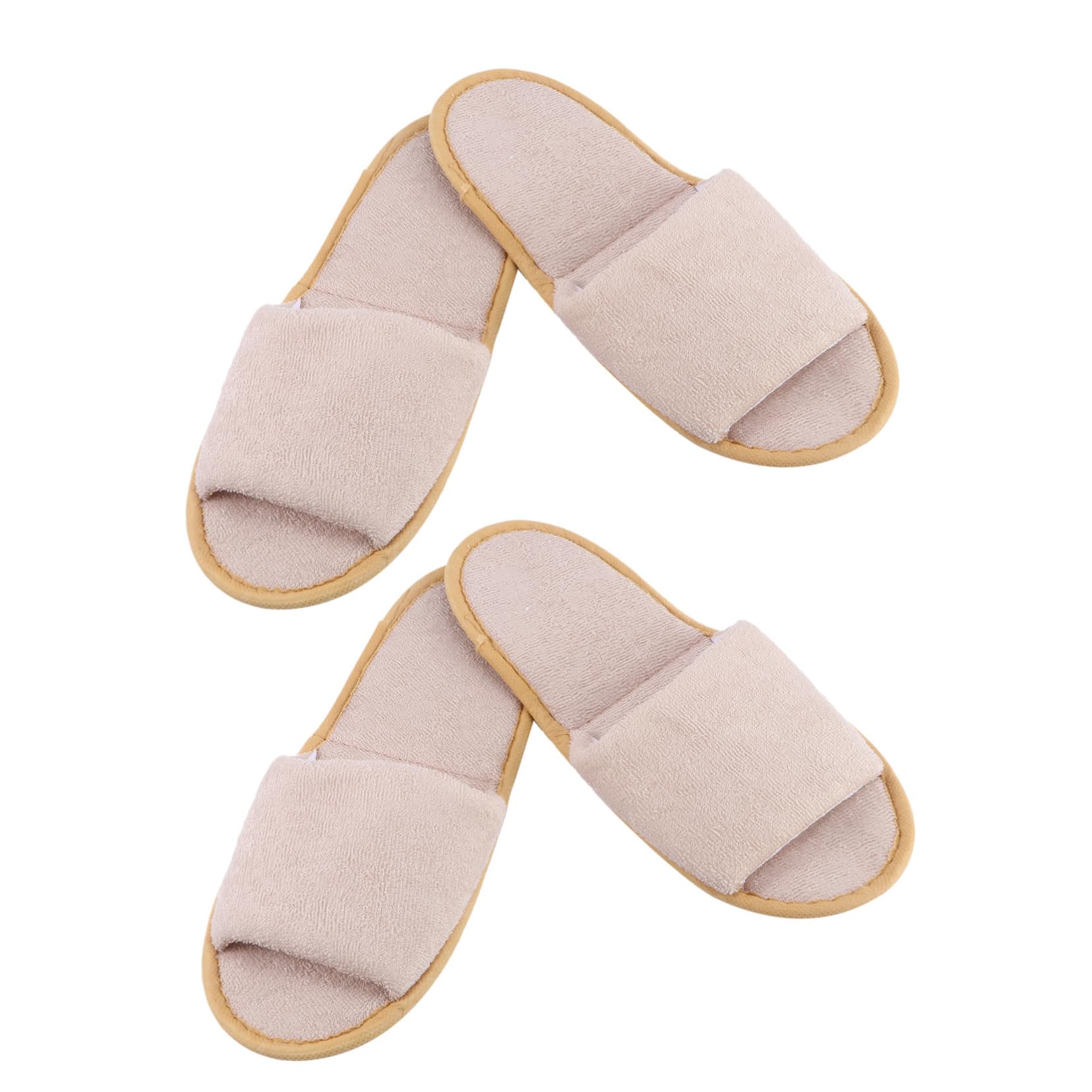 Didiseaon 2 Pairs of House Slippers for Guests Non-slip Foldable Lightweight Perfect for Travel Spa