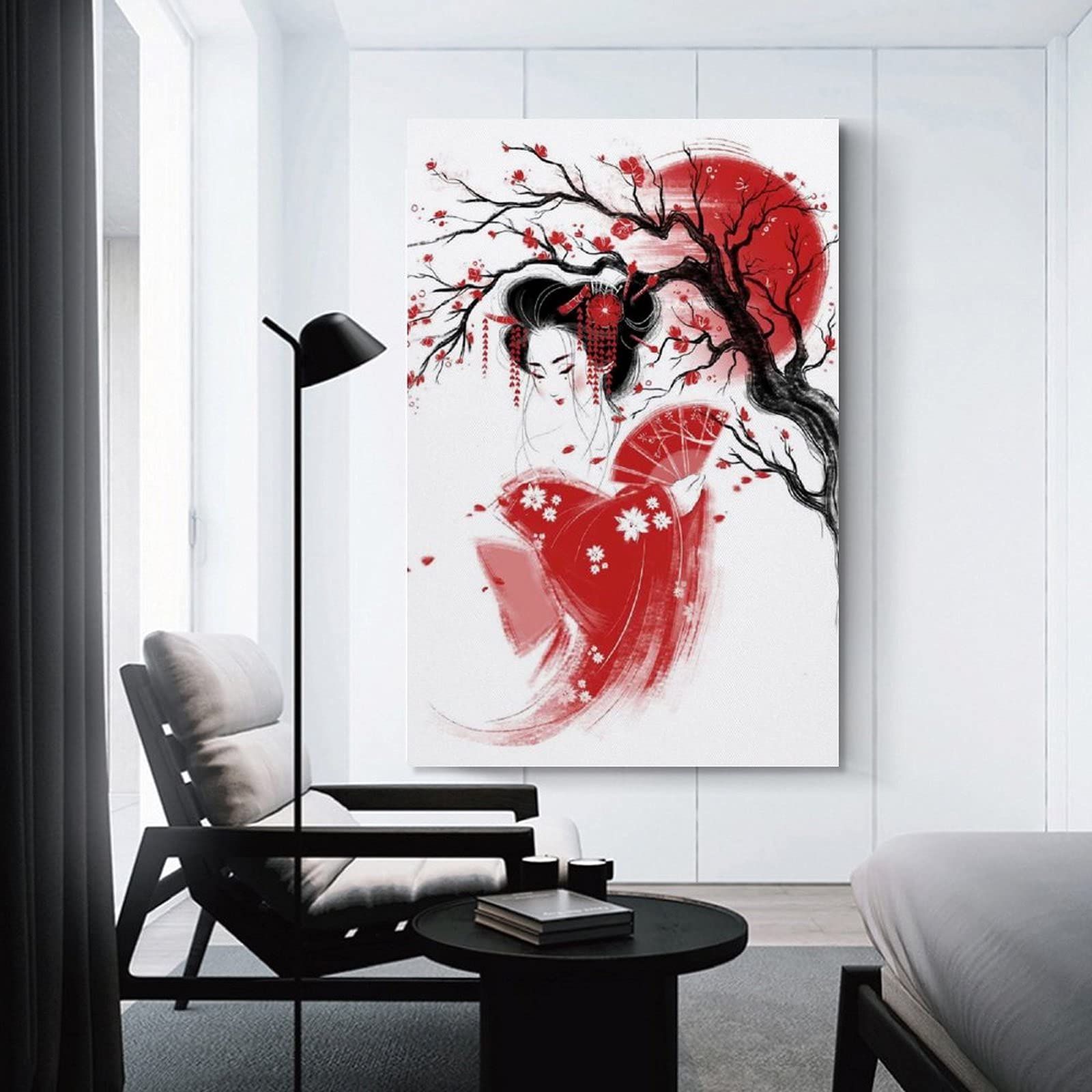 Tapisserie Deux Geishas Japonaises Marchent Dans L'Eau