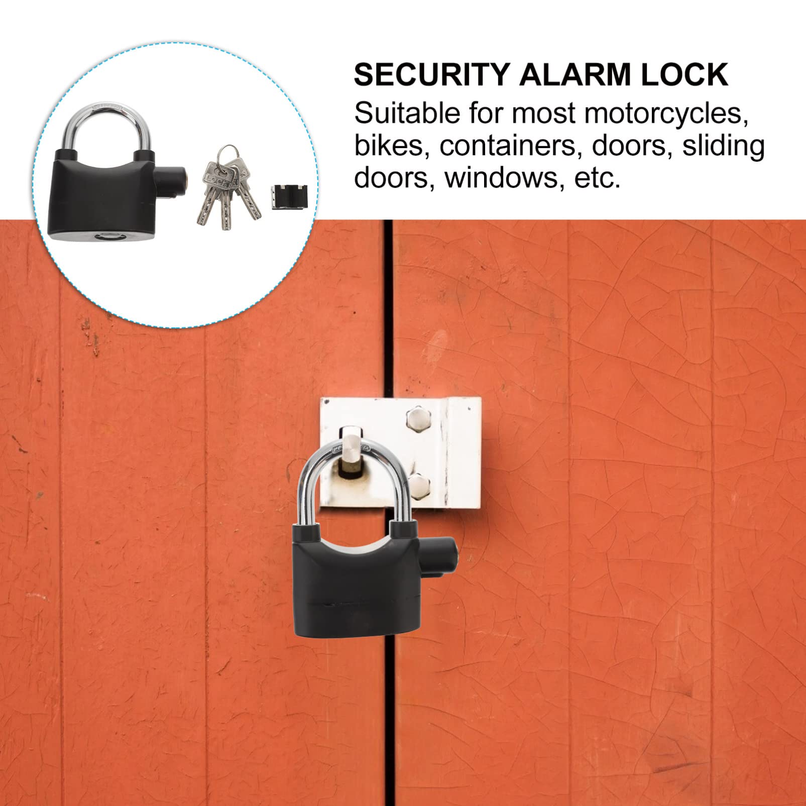 Candado de Seguridad Alarma para Bicicleta, 2 Unidades
