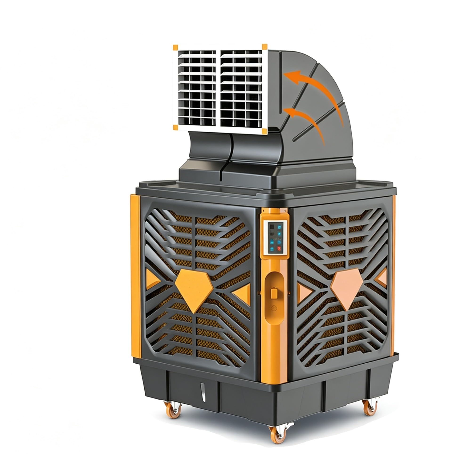 Evaporative Air Cooler Mobile Water Cool Fan Air Chiller Wheeled Industrial Cooler