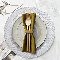 Vista 7 de Gifturbo Platos de carga blancos antiguos, cargadores redondos de 13 pulgadas para platos llanos, cargadores de platos florales de plástico