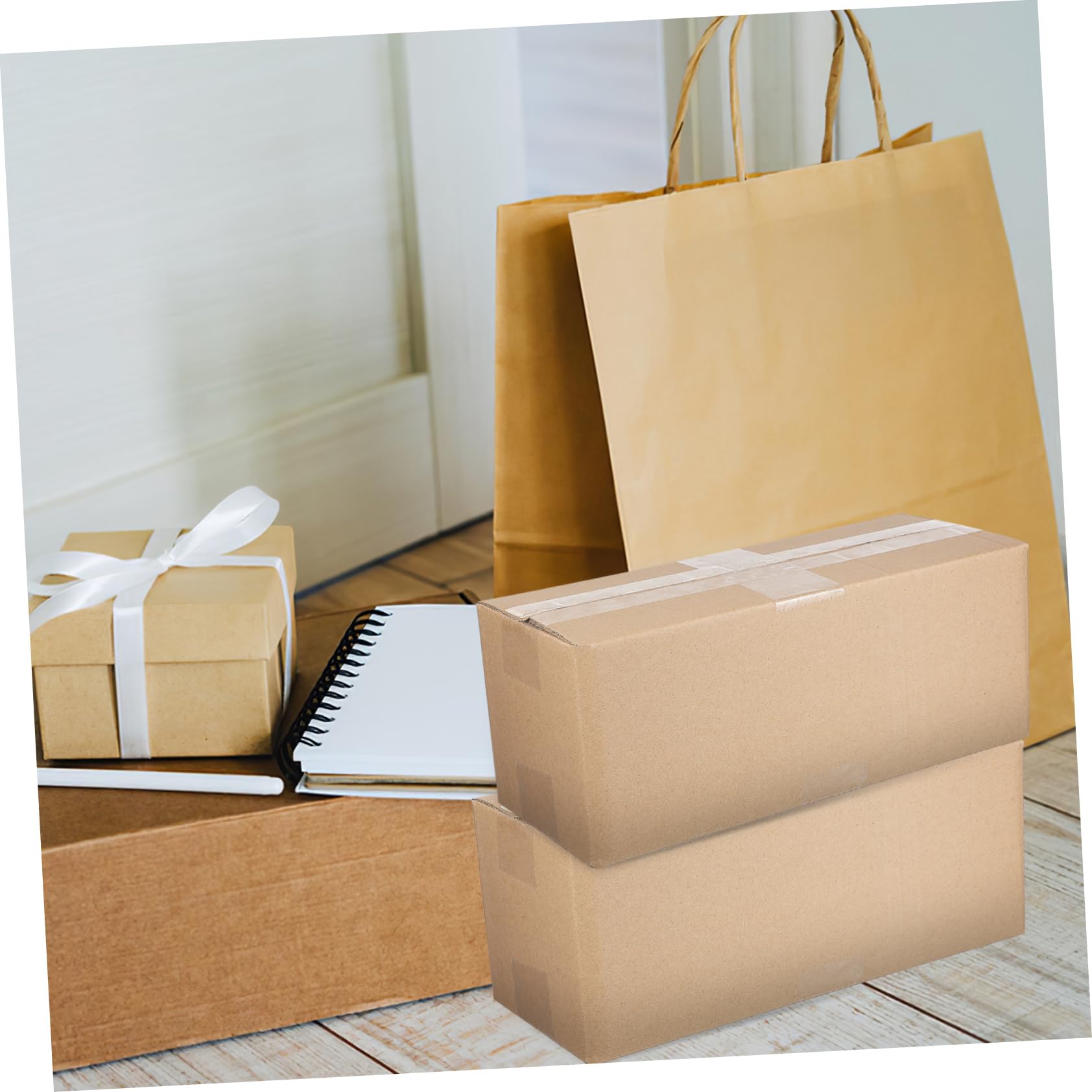 Scatole Postali Rettangolari Piccole 10 Pezzi Cartone Kraft Beige