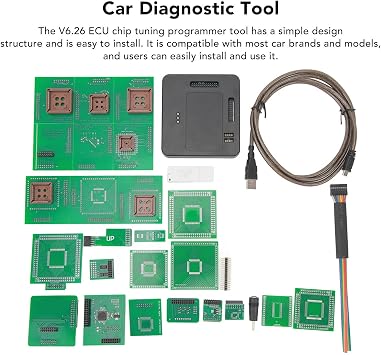 ECU Programming Tool for XPROG V6.26, Large Screen, Full Adapter, Auto Detection, Auto Chip Tuning Tool ECU