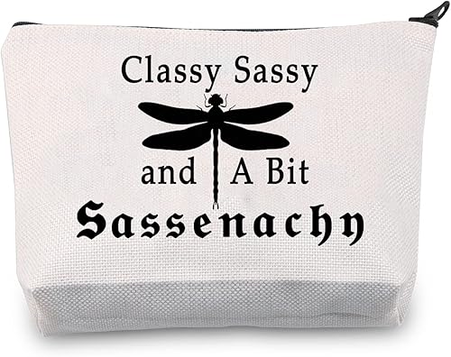 Miniatura 7 de LEVLO Regalos para fanáticos de la libélula Sassenach mercancía para los fans de Jamie Fraser Bolsas de maquillaje con clase Sassy y A Bit