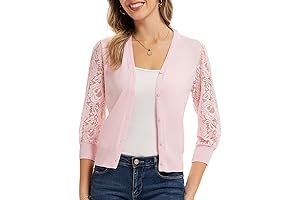 Women's Summer Cardigan: Lightweight Lace Sweaters with V-Neckline