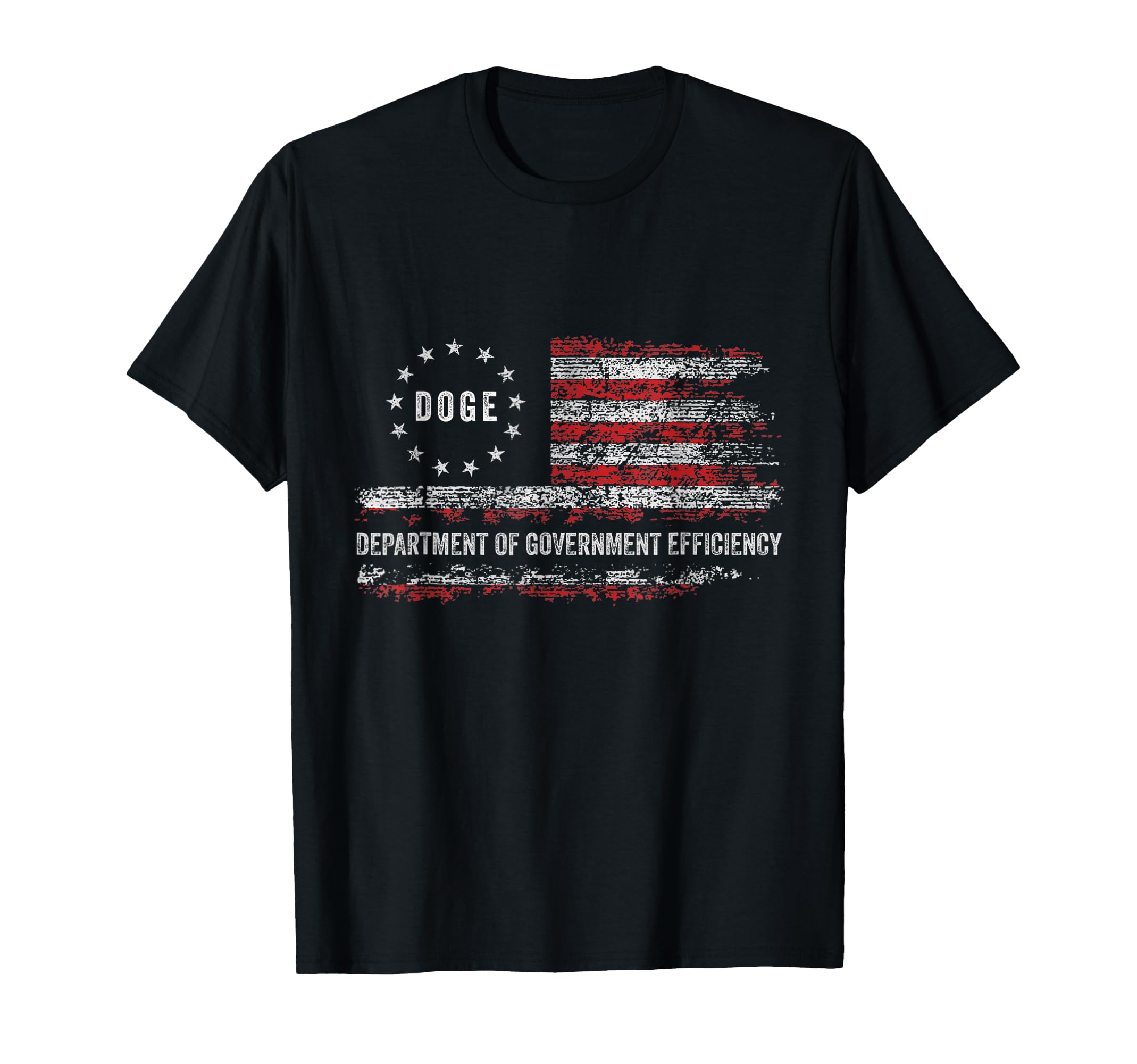 DOGE DEPARTMENT OF GOVERNMENT EFFICIENCY D.O.G.E. US Flag T-Shirt