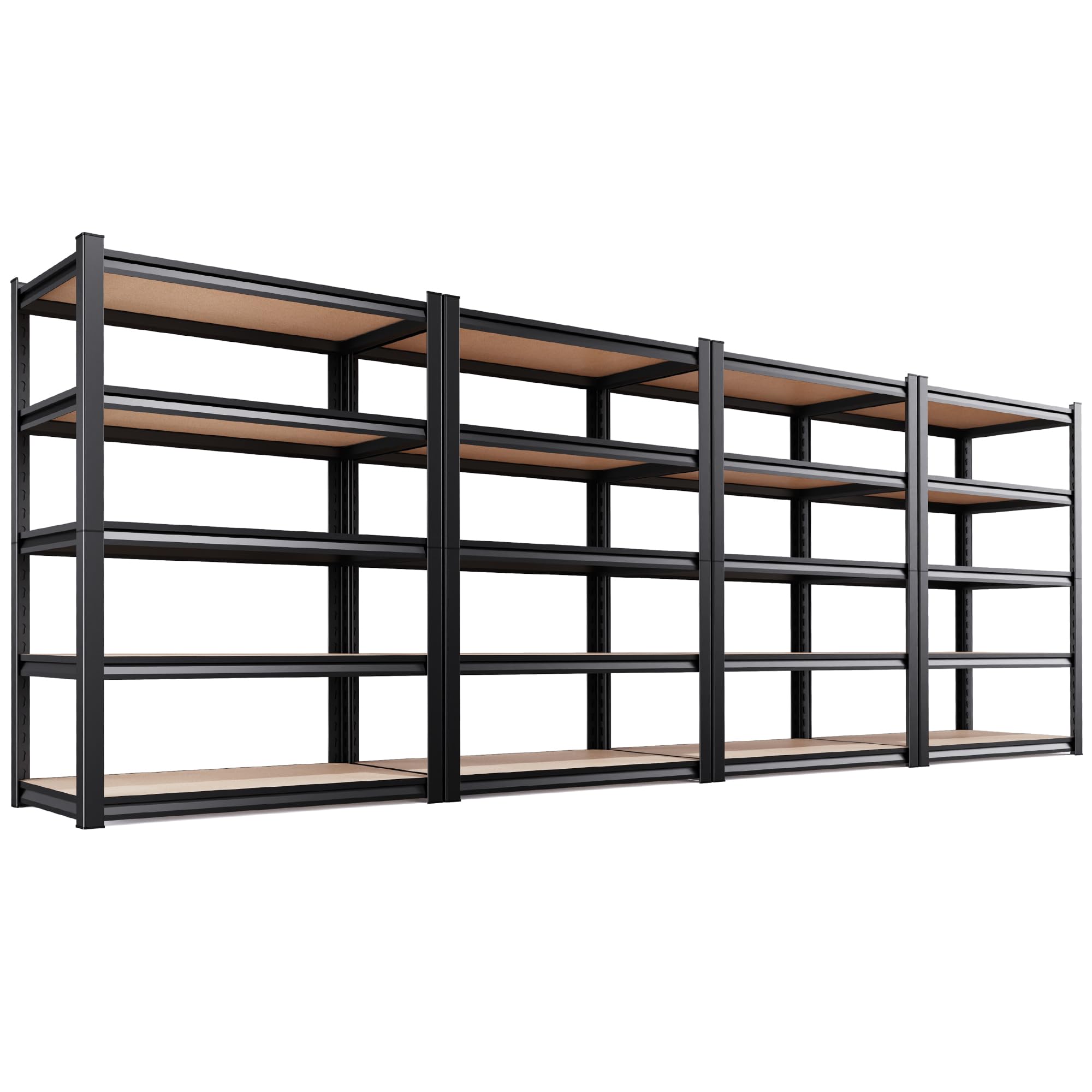 Set of 4 Garage Shelving-2050 lbs 5 Tier Storage Shelves,Adjustable Heavy Duty Metal Shelving Unit and Storage Large Rack,Utility Steel Shelf for Warehouse Industrial Pantry 71"x46"x18"-4