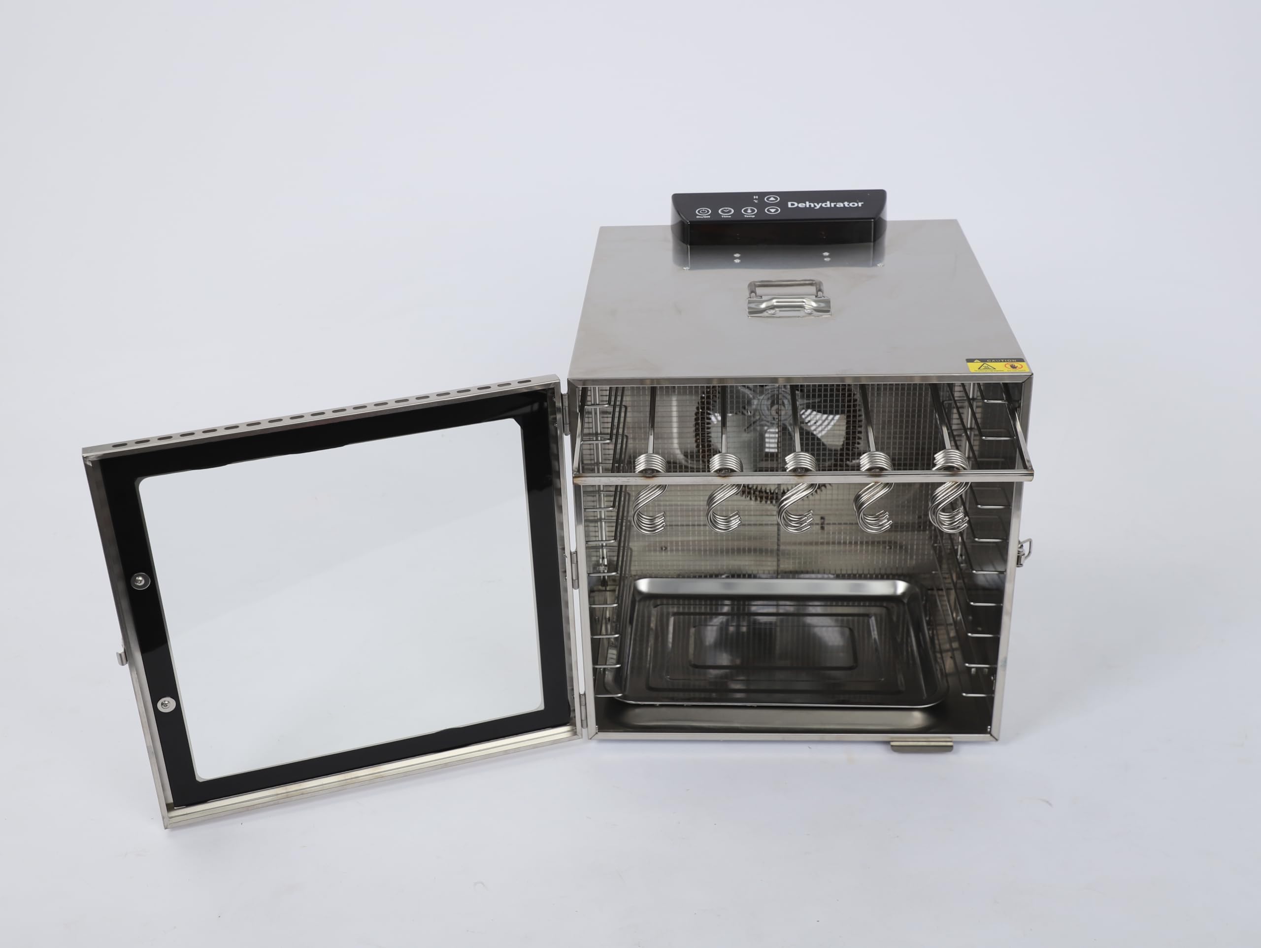 Essiccatore da 42,5 l, in acciaio inox, con 10 ripiani e 20 ganci