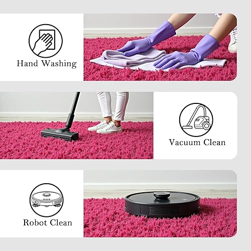 Miniatura 6 de Alfombras para sala de estar, 6 x 9 pies, alfombras para sala de estar, alfombra grande de felpa suave, alfombras peludas para dormitorio, niños y