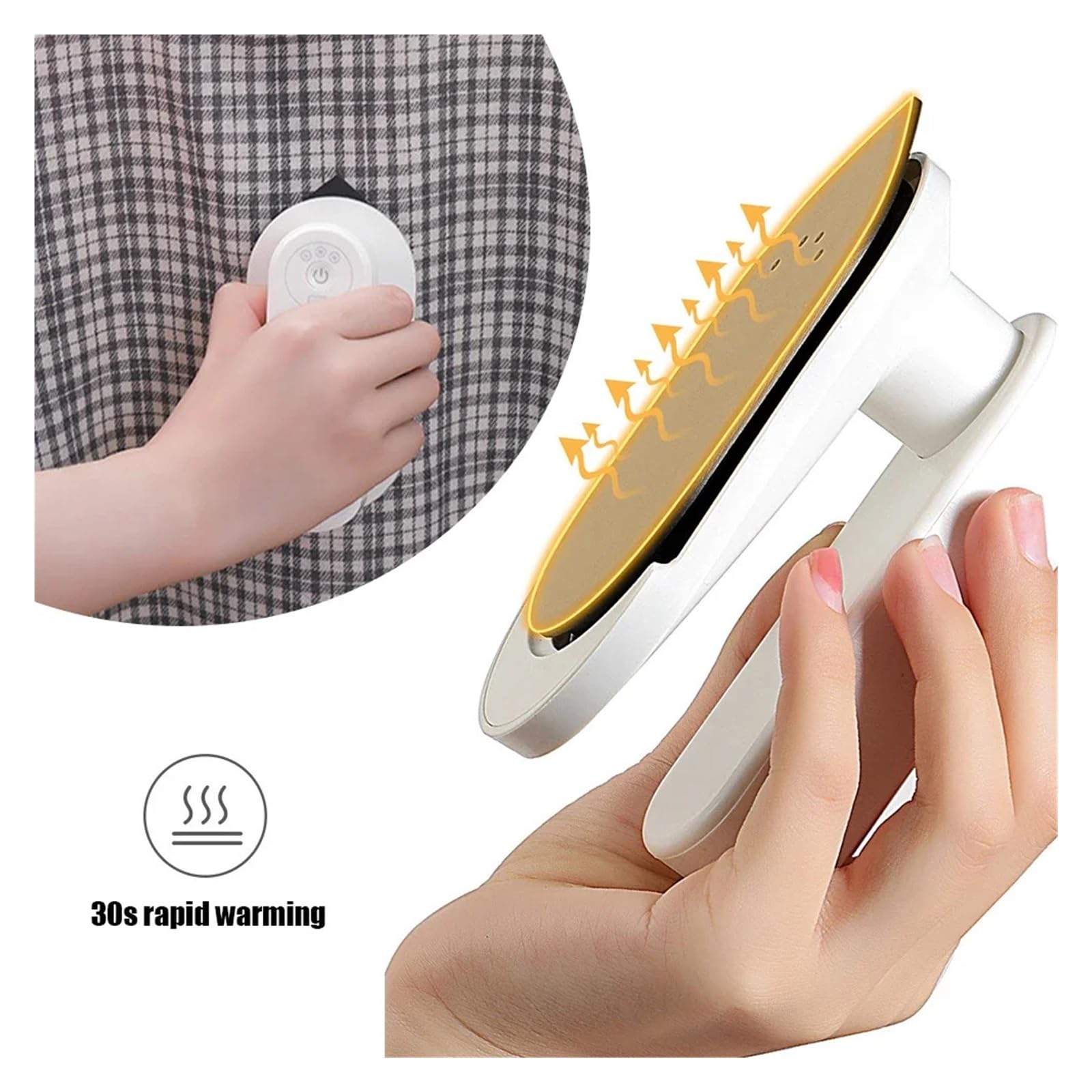 Mini vaporizador de viaje, Mini Plancha De Portátil Inalámbrica For Ropa Viaje, For El Hogar, Dormitorio Y Negocio,Plancha de ropa portátil