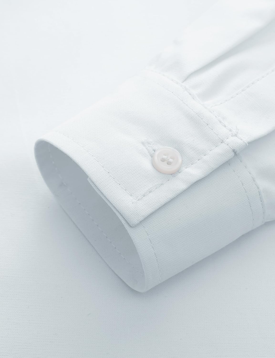 JOGAL Boys Long Sleeve Dress Shirts Oxford Solid Button Down Shirts for 6-14 Years - Image 5