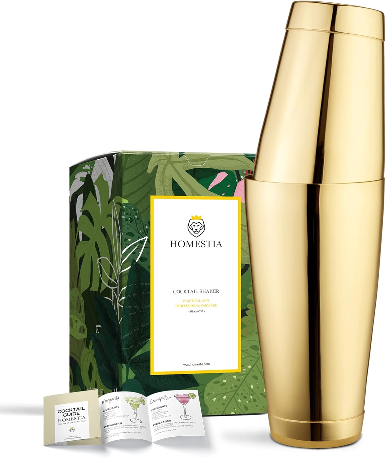 Homestia 2Piece 18 oz & 28 oz Boston Shaker Set Boston