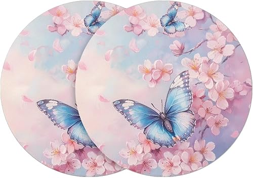 Miniatura 46 de Juego de 6 manteles individuales redondos resistentes al calor de mármol dorado de 15 pulgadas para decoración de mesa de comedor resistente al