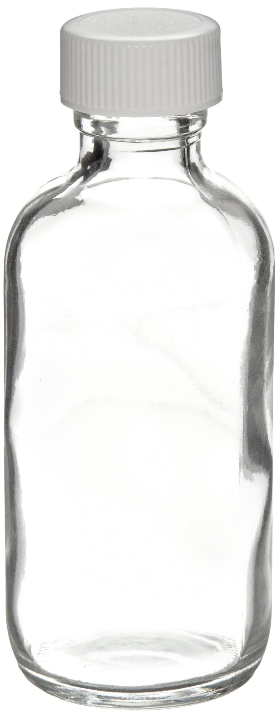 Wheaton W216805 Boston Round Bottle, Clear Glass, Capacity 32oz With 33-400 White Polypropylene Poly-Vinyl Lined Screw Cap, Diameter 94mm x 206mm (Case Of 12)