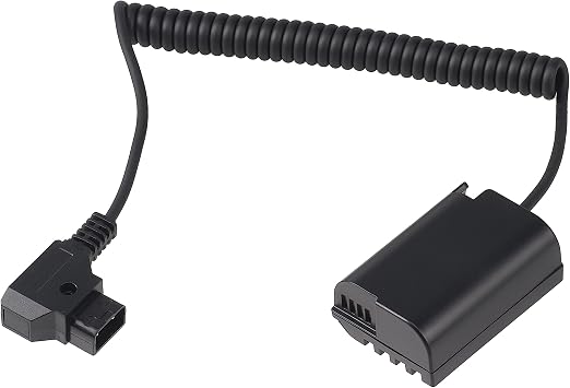Hersmay Coiled D-tap to DMW-BLK22 Dummy Battery for Panasonic Lumix GH6, GH5 II, DC-S5, S5 II Digital Cameras