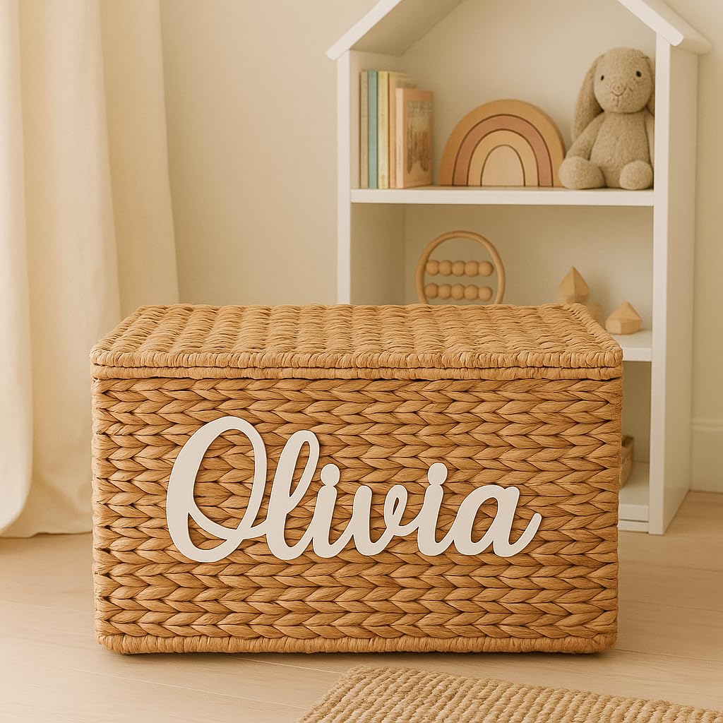 Customisable Name Sign for Toy Box – Custom Wooden Kids’ Room & Nursery Decor – Playroom Toy Box Décor – Keepsake Gift for Toddlers