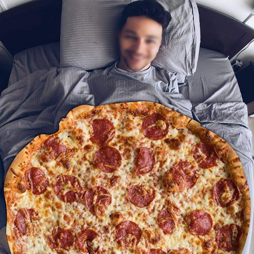 Pizza Beach Blanket, Baby Wrap Blanket Weird Stuff Foldable for Camping for Party(122cm in diameter)