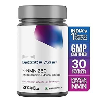 Decode Age NMN Supplement, 99.9% Pure Beta NMN, NAD+ Booster for Energy, Cellular Repair & Skin Health, 250mg, 30 Veg Capsules - image, photos