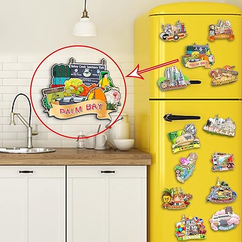 Miniatura 4 de Imán de madera para nevera de Palm Bay Florida, Estados Unidos, 3D, hitos de viaje, coleccionables, recuerdos, decoración hecha a mano, 2