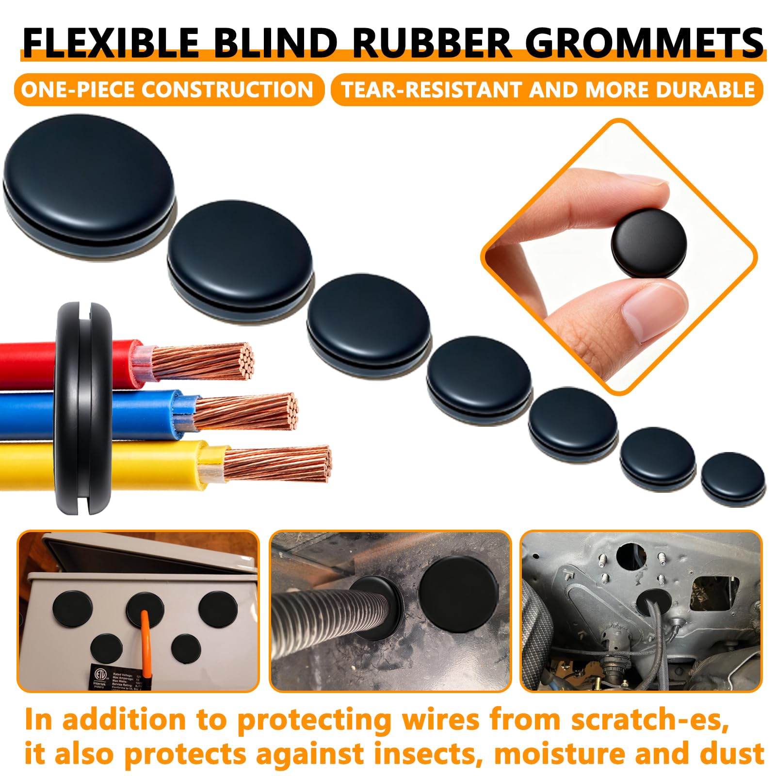 70 Rubber Grommets - Wiring, Automotive, Home -2