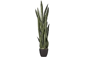 Artificial Snake Plant Tall: Nearly Natural 46” Sansevieria Silk Plant