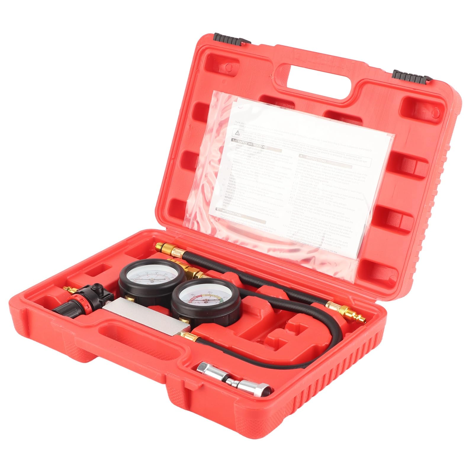 Cryfokt Juego Completo de Probador de Fugas, Detector de Fugas de Cilindros de 4 Piezas para Identificar Fallas del Motor en Automóviles y Camiones
