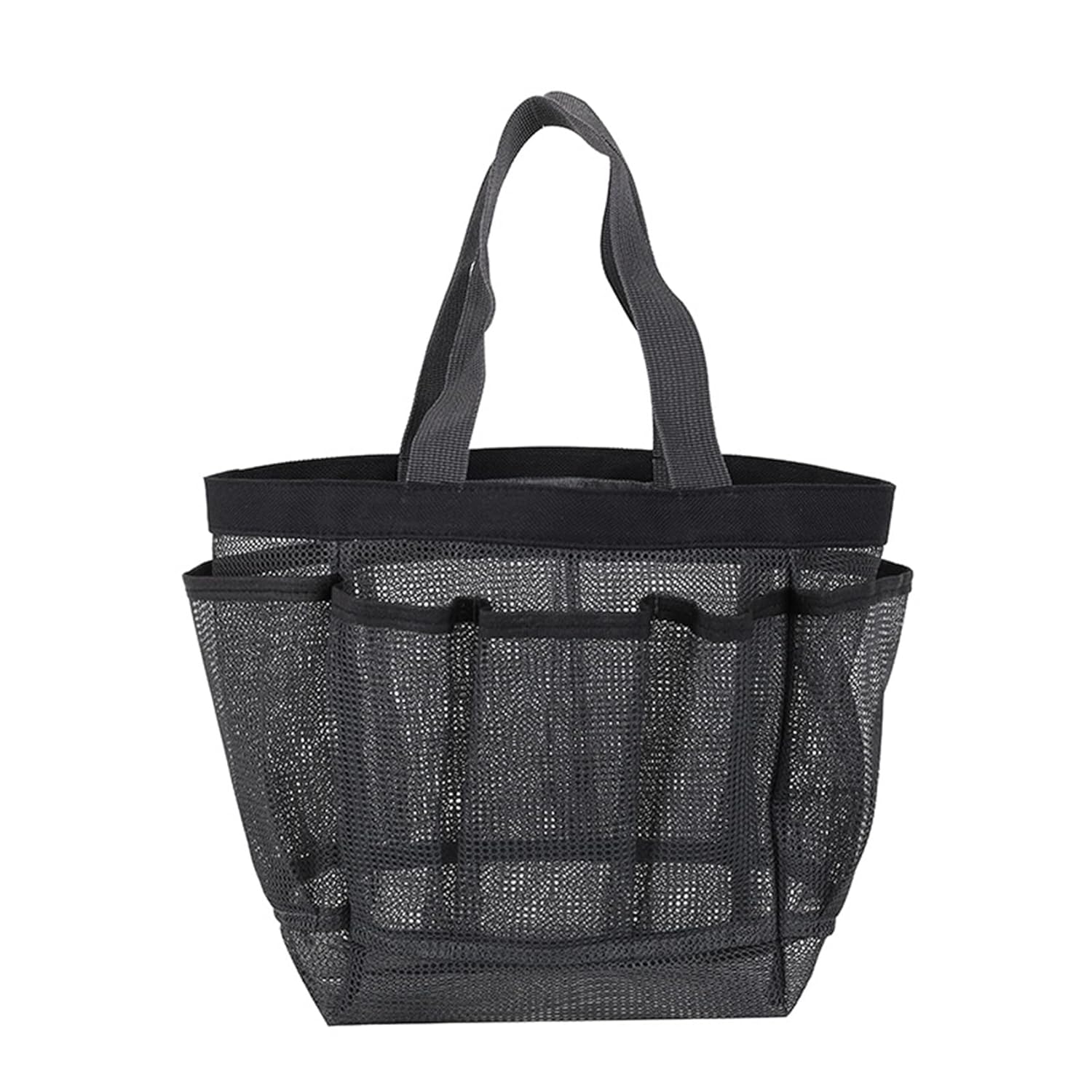 QIAOJIE XUEQI Mesh Shower Caddy Basket with Pockets for College Dorm Room Hanging Portable Tote Bag Toiletry for