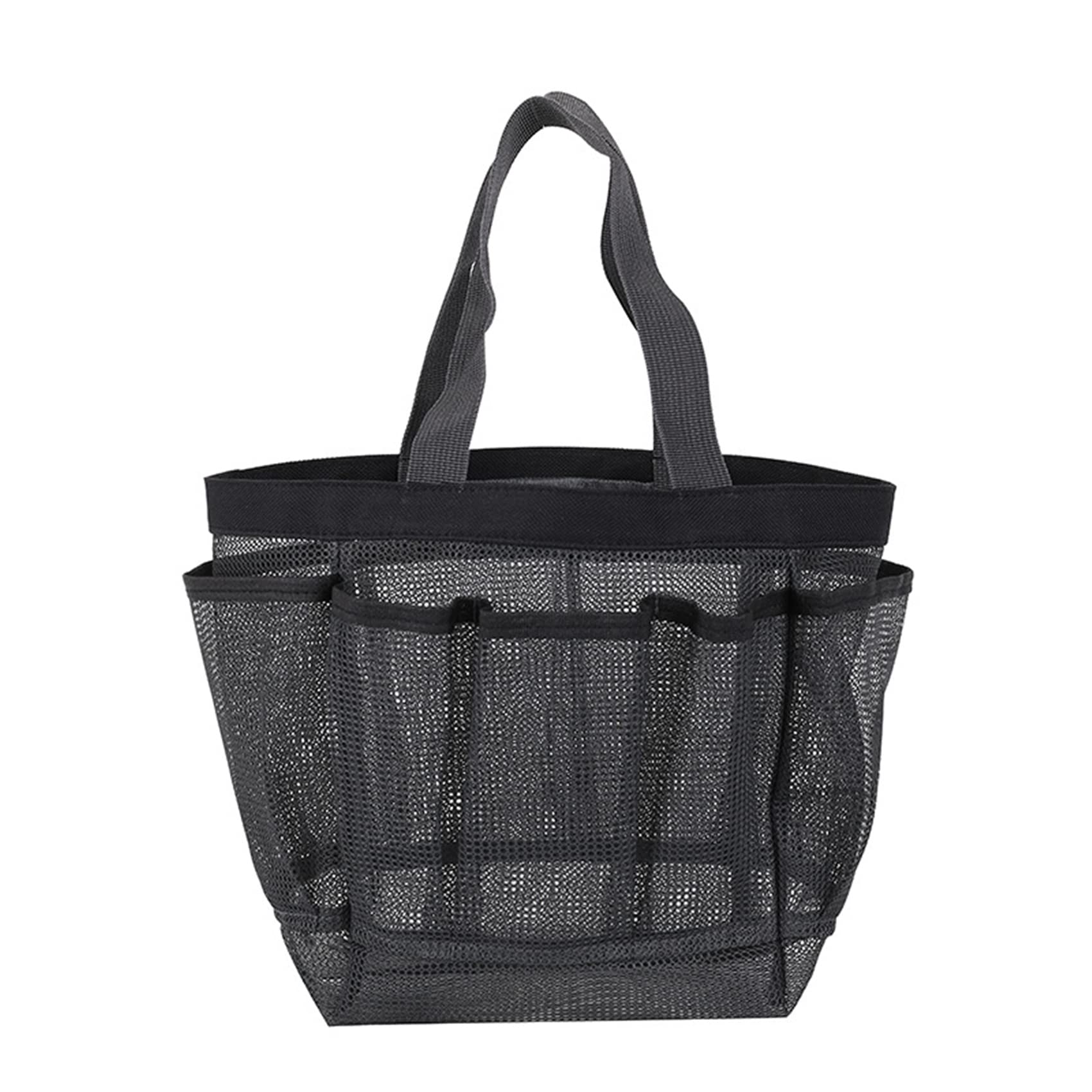 QIAOJIE XUEQI Mesh Shower Caddy Basket with Pockets for College Dorm Room Hanging Portable Tote Bag Toiletry for