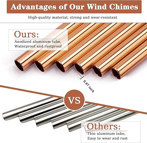 Miniatura 21 de Regalos de pérdida de mascotas, campanillas de viento conmemorativas para perros de 28 pulgadas, regalo de condolencias por pérdida de perro, regalo