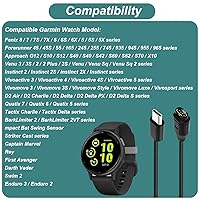 Vista 2 de Cable de carga Kissmart para reloj Garmin