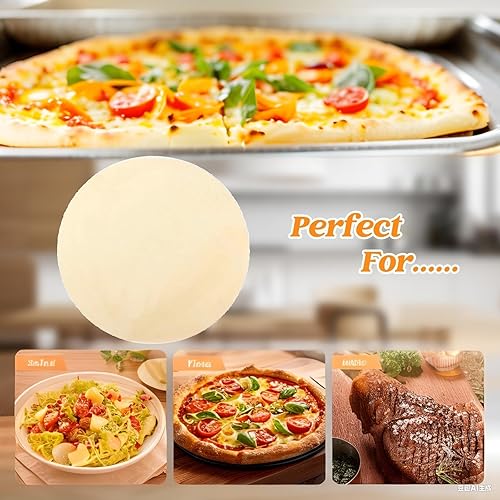 Miniatura 4 de Shengyongh Piedra redonda para hornear pizza de 15 pulgadas para parrilla y horno, accesorios de huevos verdes grandes, sartén de cerámica
