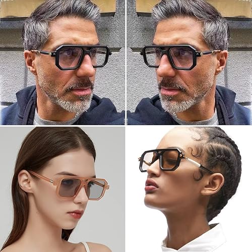 Miniatura 4 de JOVAKIT Gafas de luz azul cuadradas de moda para hombres y mujeres, gafas cuadradas de aviador, estilo de computadora, antifatiga ocular