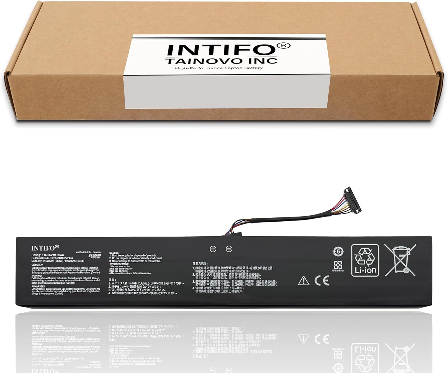 80Wh C41N2311 Replacement Battery Compatible with Asus ROG Ally X RC72LA Ally X 2nd Handheld Game Player Pc 0B200-04560000 [15.56V 5150mAh 4-Cell]