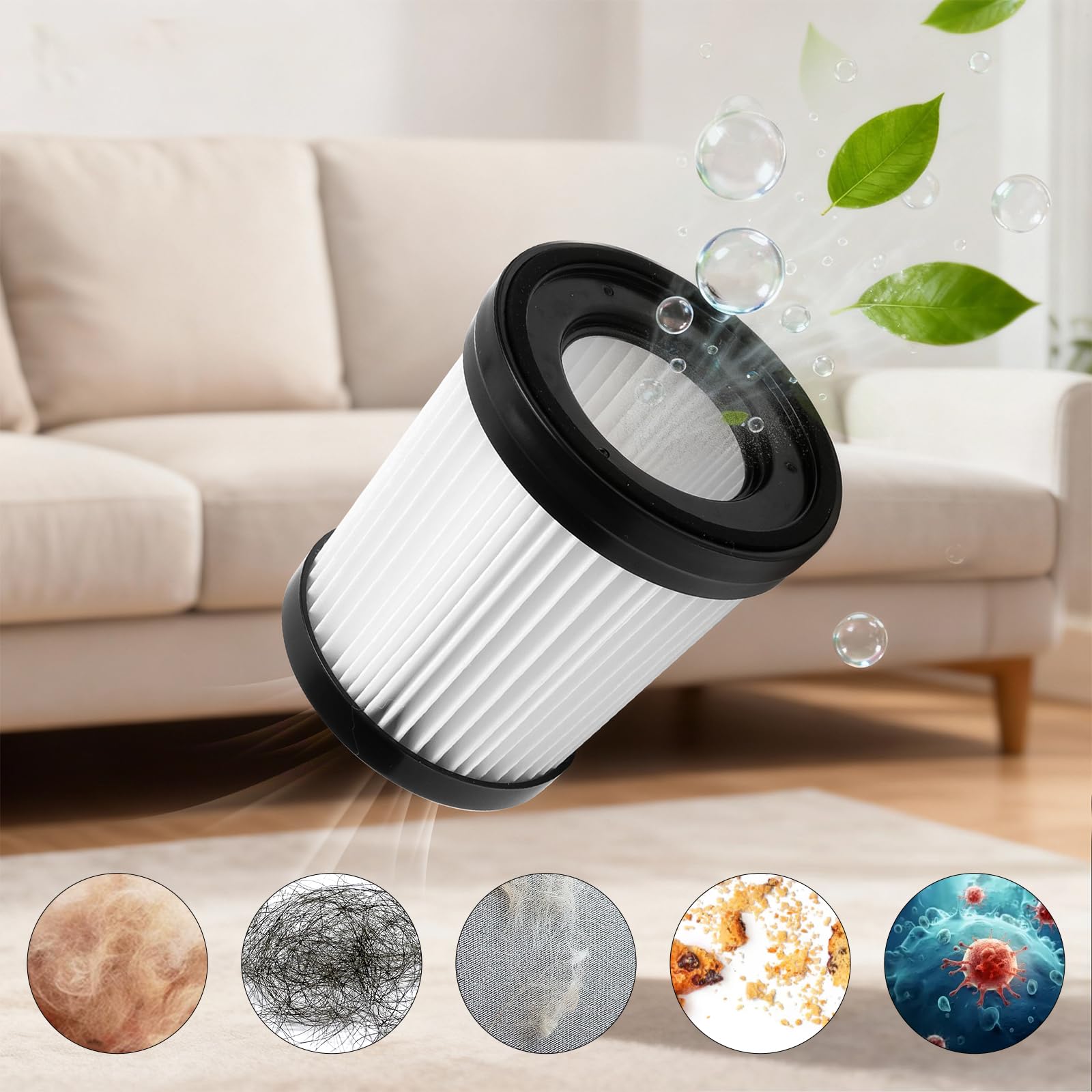 4 Filtros HEPA de Repuesto para aspiradora Lubluelu 202, filtro de repuesto Fabuletta FSV001 FSV101, filtro HEPA compatible con Oraimo OSV-102, Girnoor G160 G165 Afoddon A300