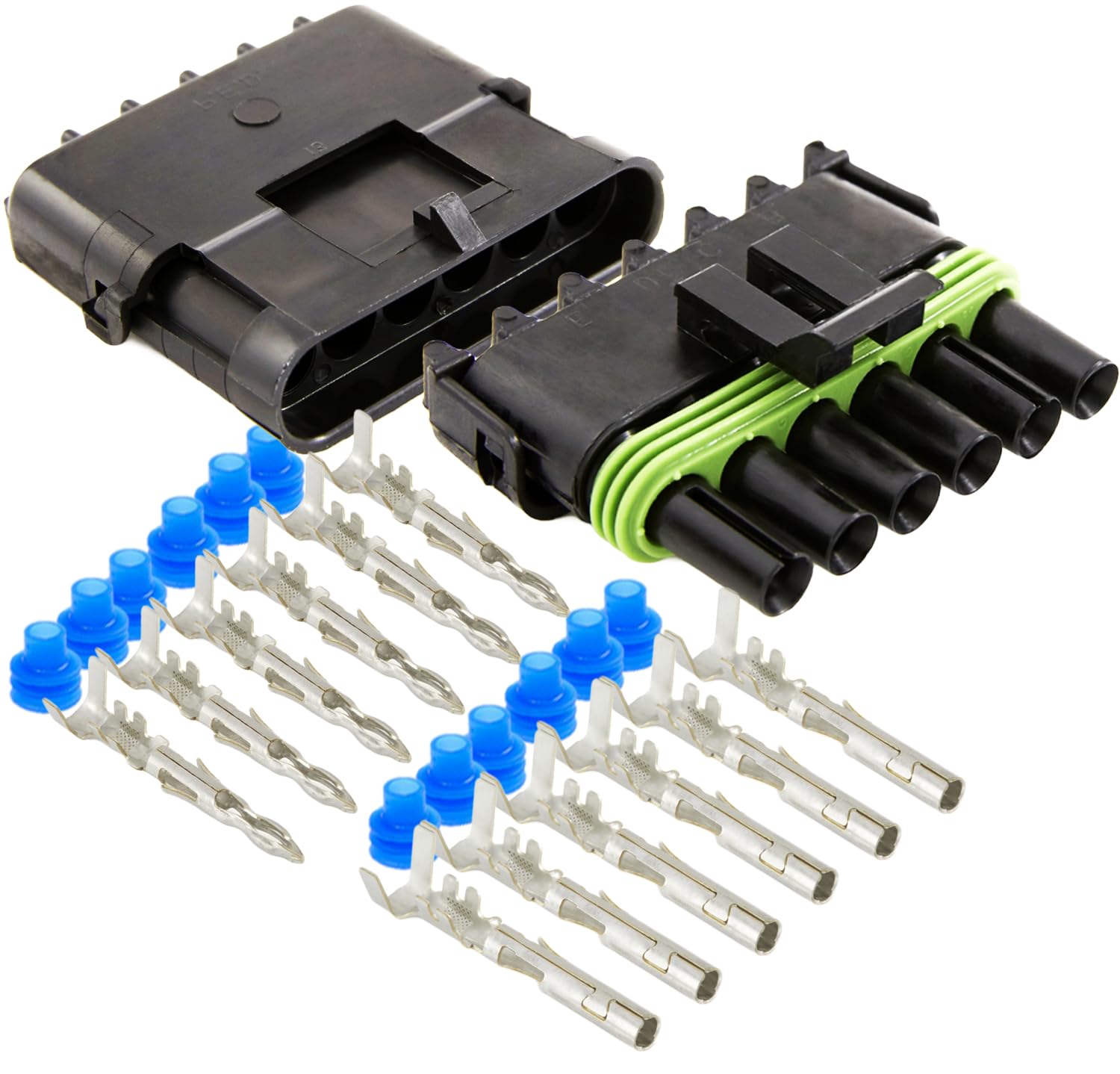 6-PIN (Conductor) 20 amps Weather-Pack Series, Sealer Terminals, Housing Male & Female 12 10 GA