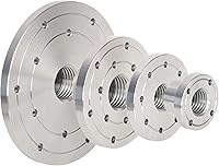 Vista 1 de Placa frontal de torno de madera de 2 pulgadas de acero, placa frontal de portabrocas de máquina de carpintería de husillo de 1 pulgada x 8 TPI